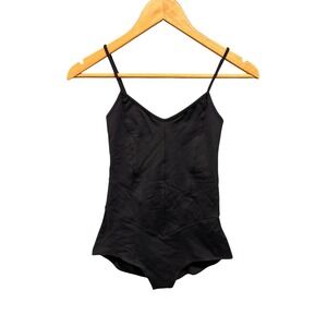 Live‎ The Process Bodysuit Women's Size S Black Spaghetti Strap Leotard Dance
